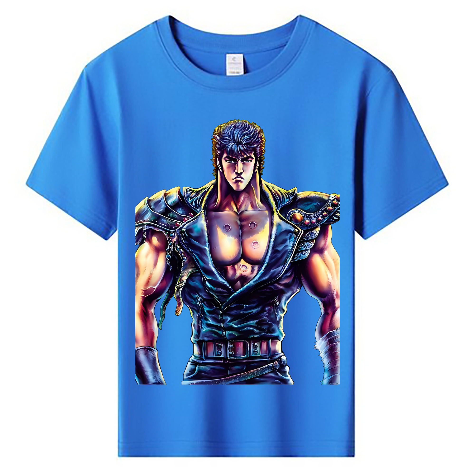 （画像用） 北斗の拳 Fist of the North Star 綿100％キッズTシャツ（フロントプリント）